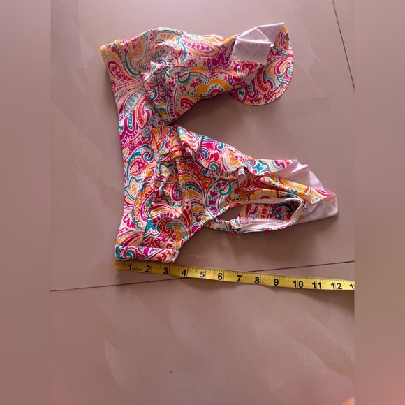 Colorful Paisley Ruffle Bikini Top - Picture 7 of 14
